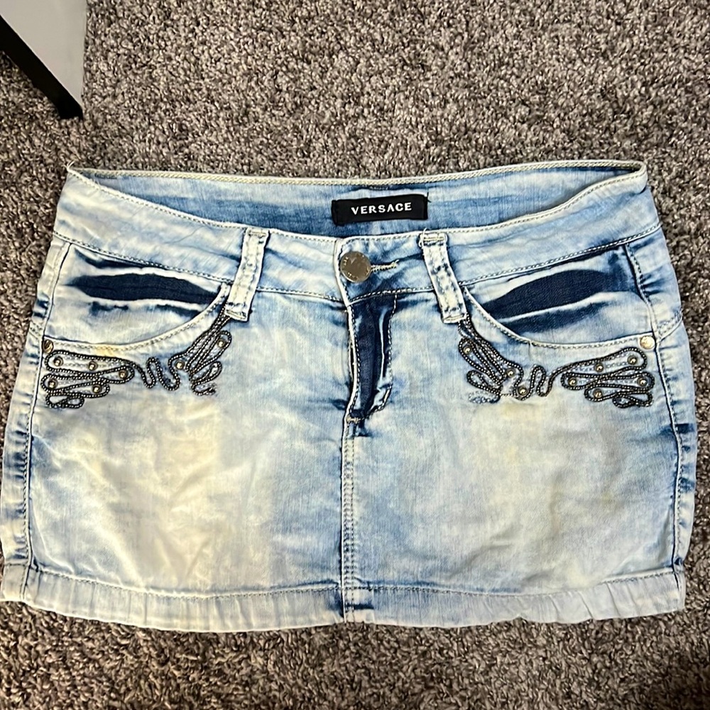 Versace Mini Denim skirt